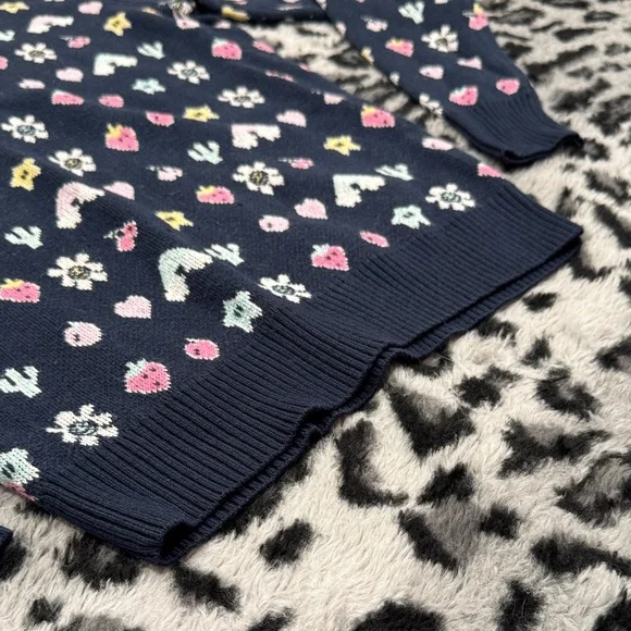 Saks Fifth Avenue Navy Patterned Sweater - Picture 4 of 6